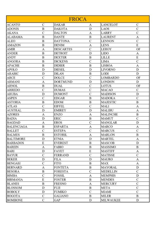 TELAS Y SERIES ACTUALIZADAS 30-01-2025_froca